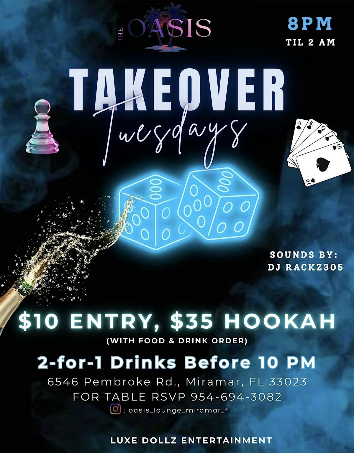 Takeover Tuesdays at Oasis Lounge (Miramar), 2 December | Event in Miramar | AllEvents