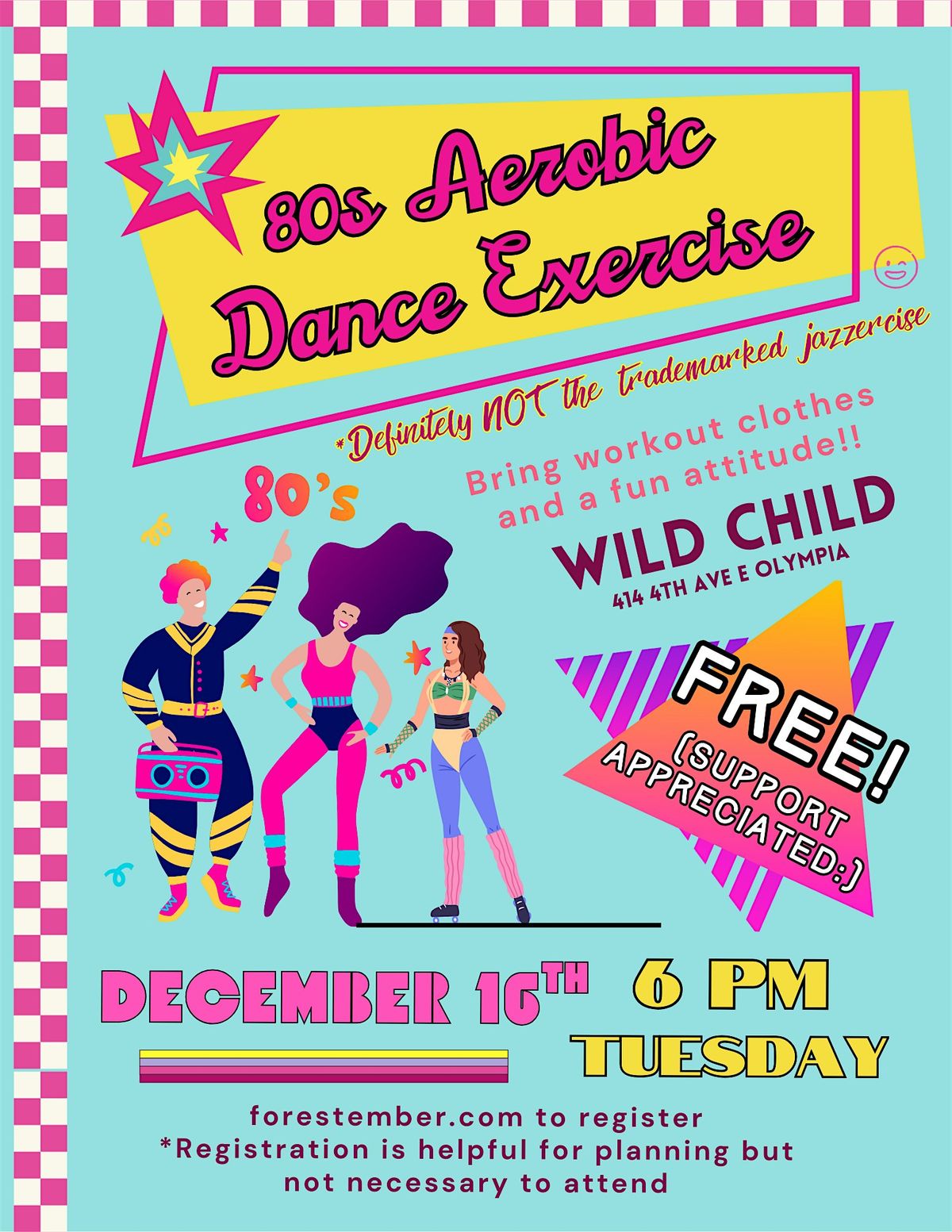 80s Aerobic Dance Exercise! *Definitely NOT  the  trademarked  jazzercise, 16 December | Event in Olympia