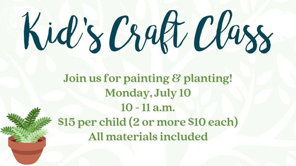 Paint & Plant Kids Class Naples, Driftwood Garden Center and Florist