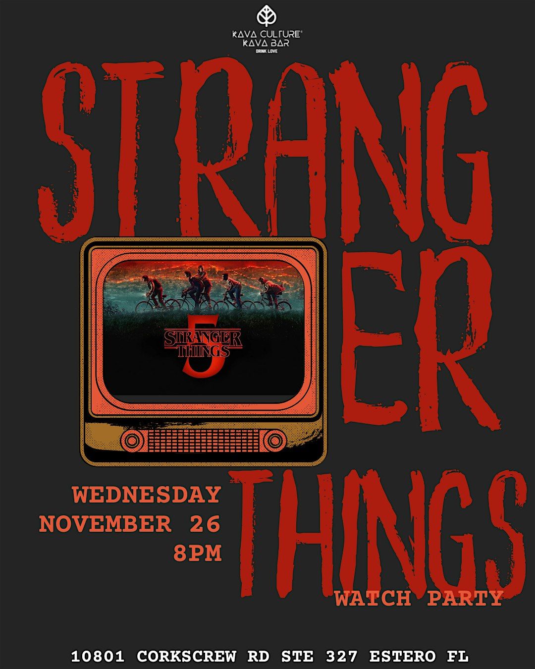 Stranger Things Watch Party, 26 November | Event in Estero | AllEvents