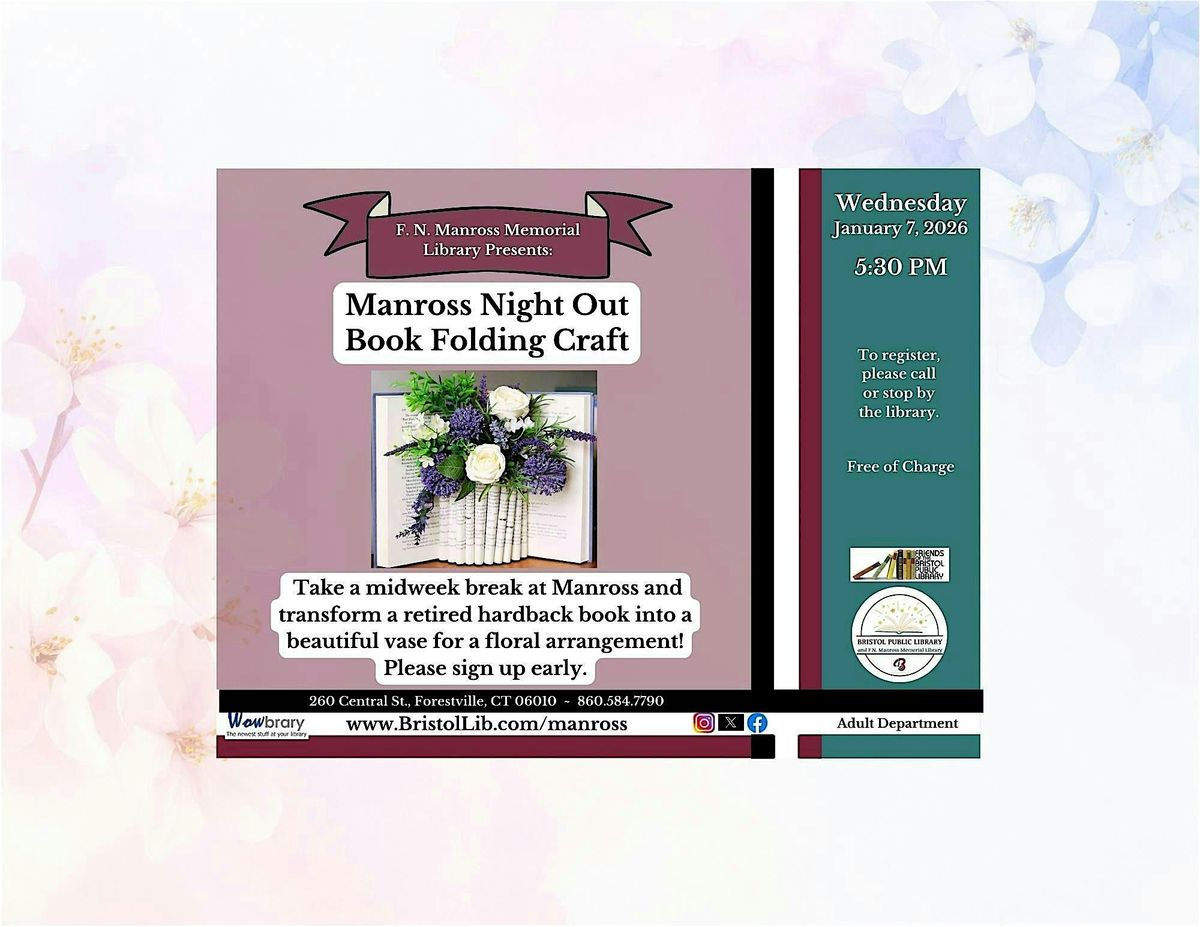 Manross Night Out: Book Folding Craft, 7 January | Event in Bristol | AllEvents