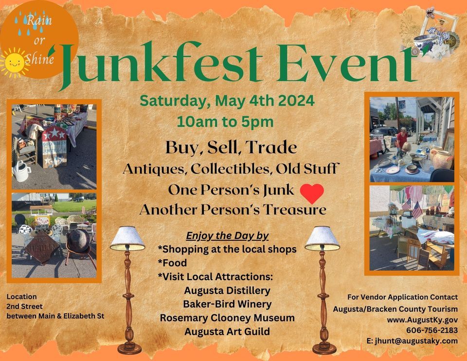 Junkfest Event, 2nd Street, Augusta KY, 4 May 2024 AllEvents.in