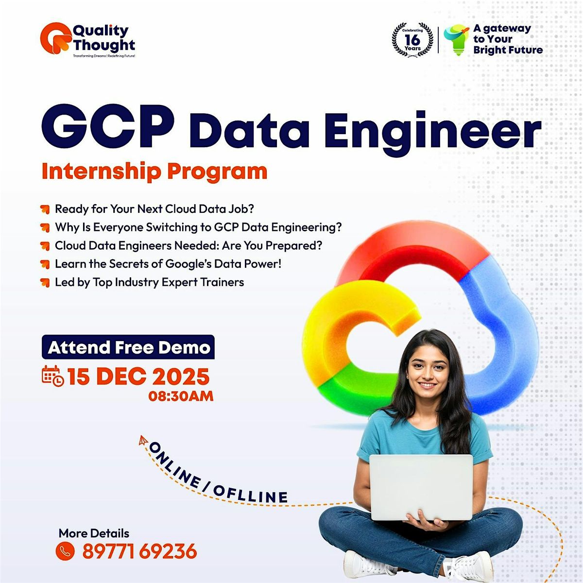 Free Demo  on GCP Data Engineer Training at 08:30am on 15December2025, 15 December | Event in Hyderabad | AllEvents