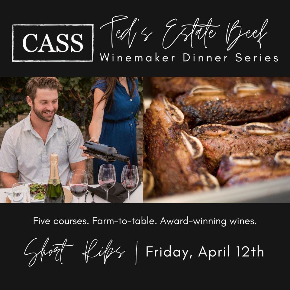 Teds Estate Beef Winemaker Dinner Short Ribs, Cass Winery, Paso Robles, 12 April 2024