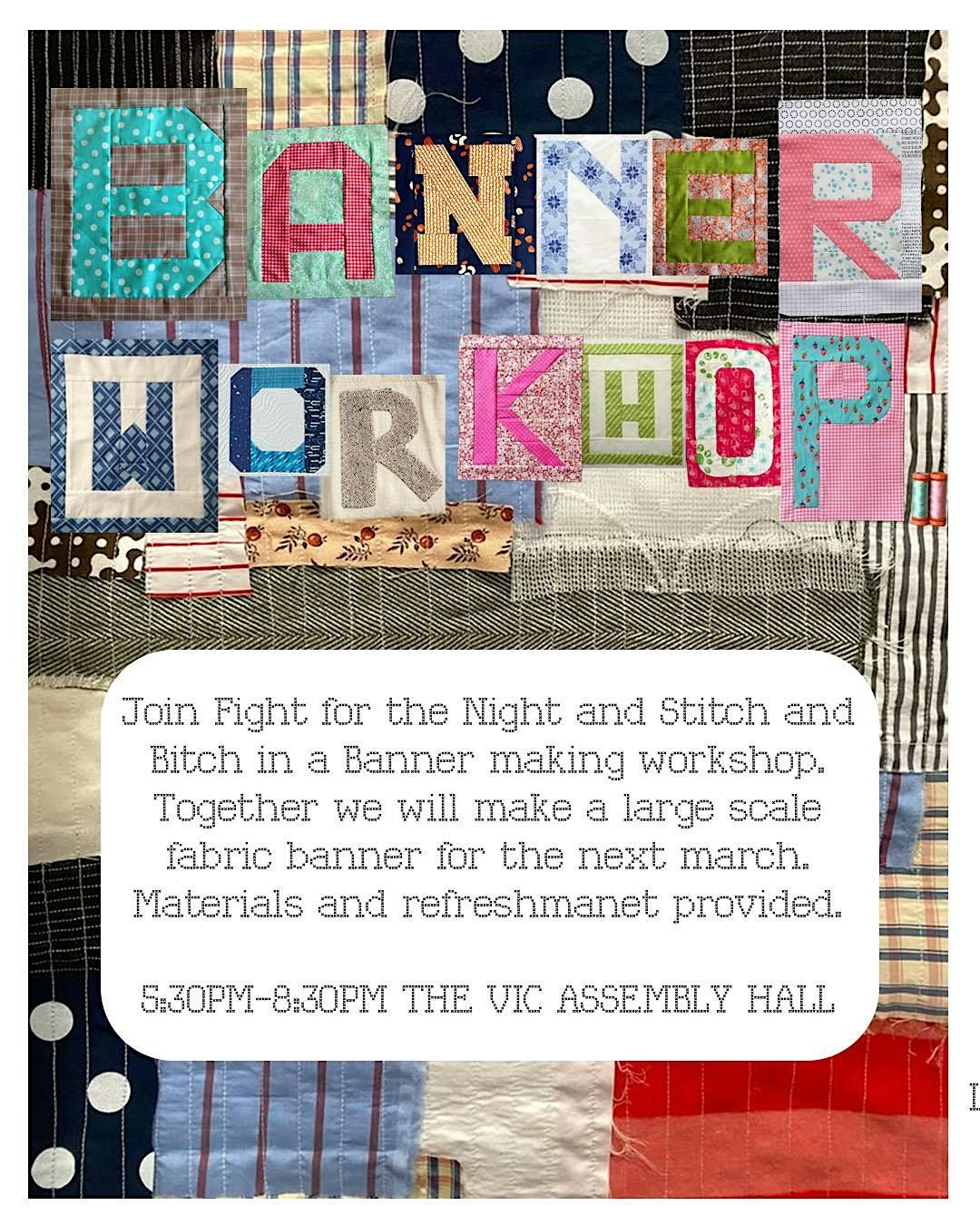 Fight for the Night Banner Making Workshop with GSASA's Stitch and Bitch, 24 November | Event in Glasgow | AllEvents