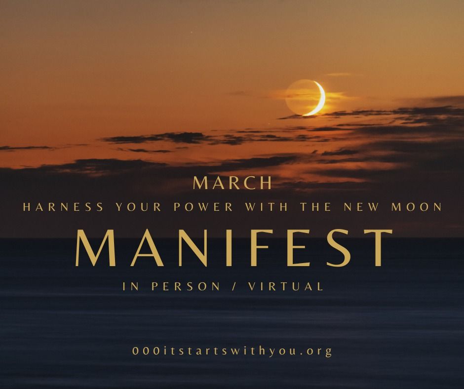 ManifestMarch New Moon CeremonyIN PERSON/ VIRUTAL, The Wellness Cottage crystals, Watertown