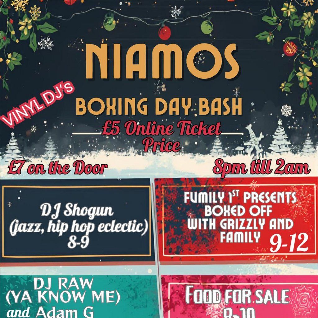 NIAMOS Boxing Day Bash, 26 December | Event in Manchester | AllEvents