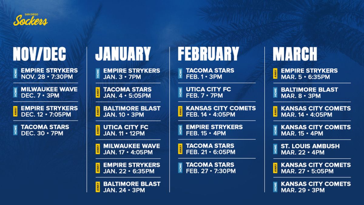 Parking Empire Strykers at San Diego Sockers, 16 February | Event in Oceanside | AllEvents