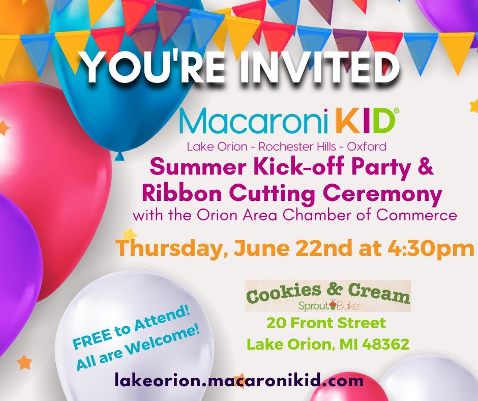 Macaroni KID Summer Kickoff Party & Ribbon Cutting Ceremony, Cookies