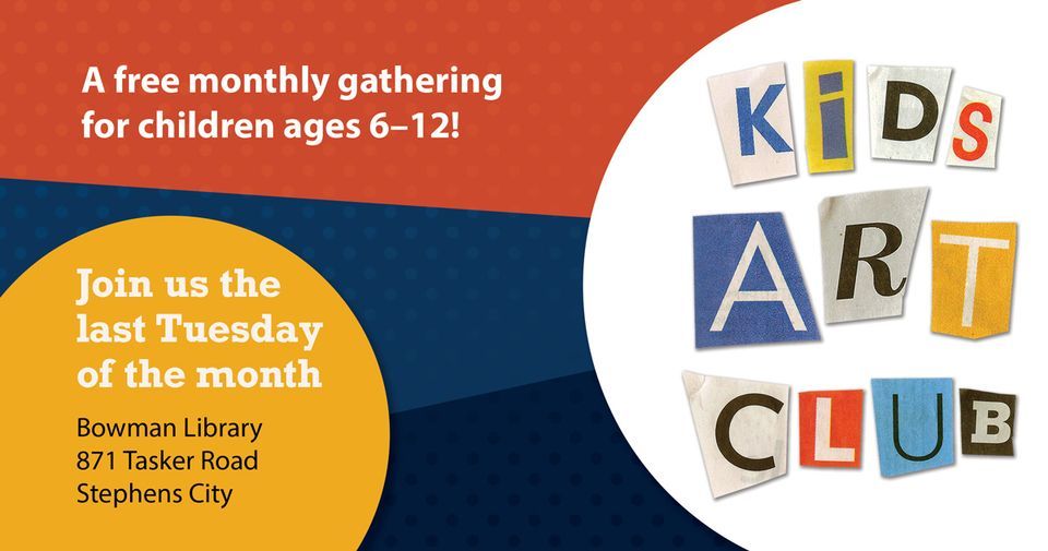 Kids Art Club, Bowman Library, Stephens City, November 28 2023