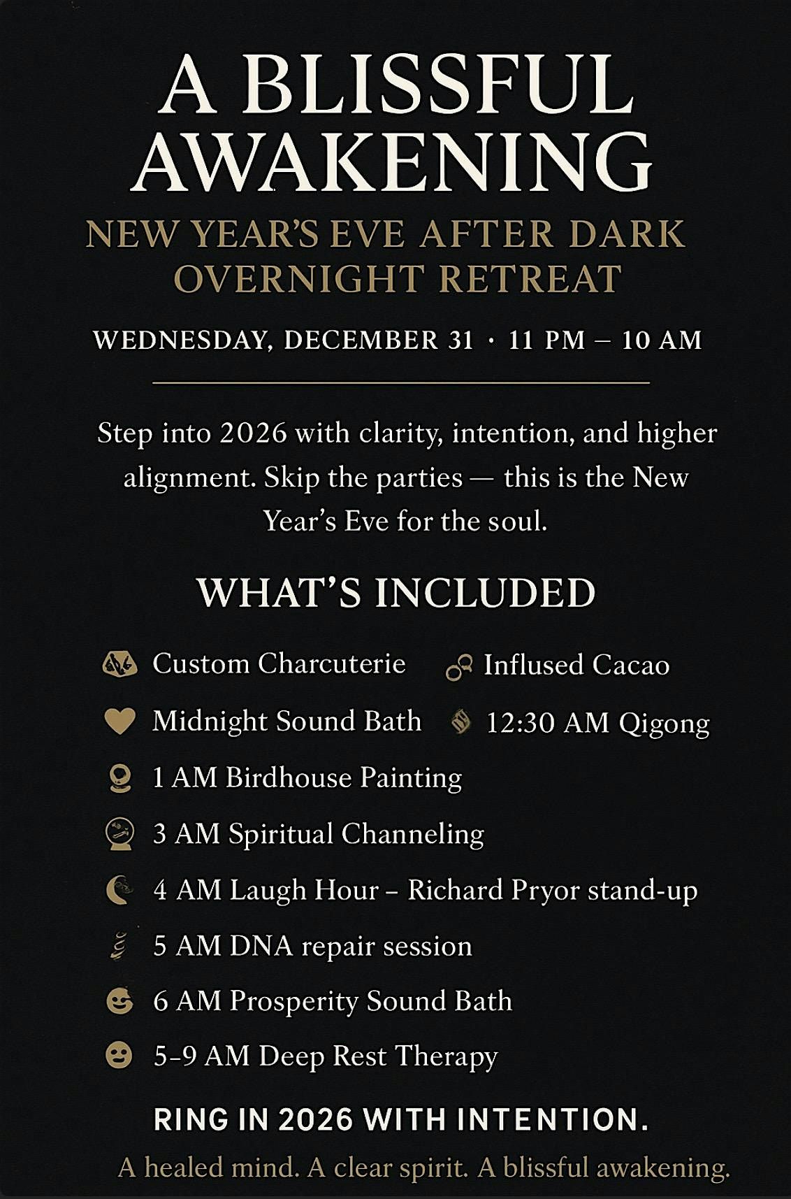 A Blissful Awakening: After Dark Overnight Retreat, 31 December | Event in Detroit | AllEvents