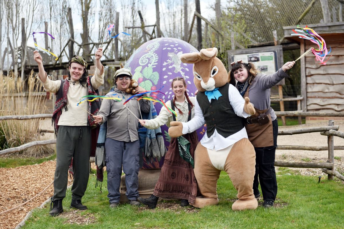 Hobbledown Heath Easter Eggsplorers Hounslow, giant egg trail, animal talks and adventure village