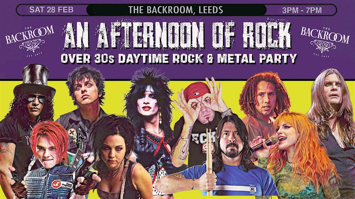 LEEDS An Afternoon of Rock - Rock/Metal for over 30s: 3pm-7pm, 28 February | Event in Leeds | AllEvents