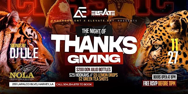 THE NIGHT OF THANKSGIVING Presented by ANDERSON ENT x ELEVATE ENT. | Event in Harvey | AllEvents