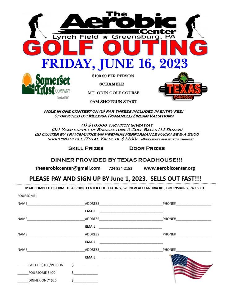 The Aerobic Center Golf Outing, Mt. Odin Golf Course, Greensburg, June