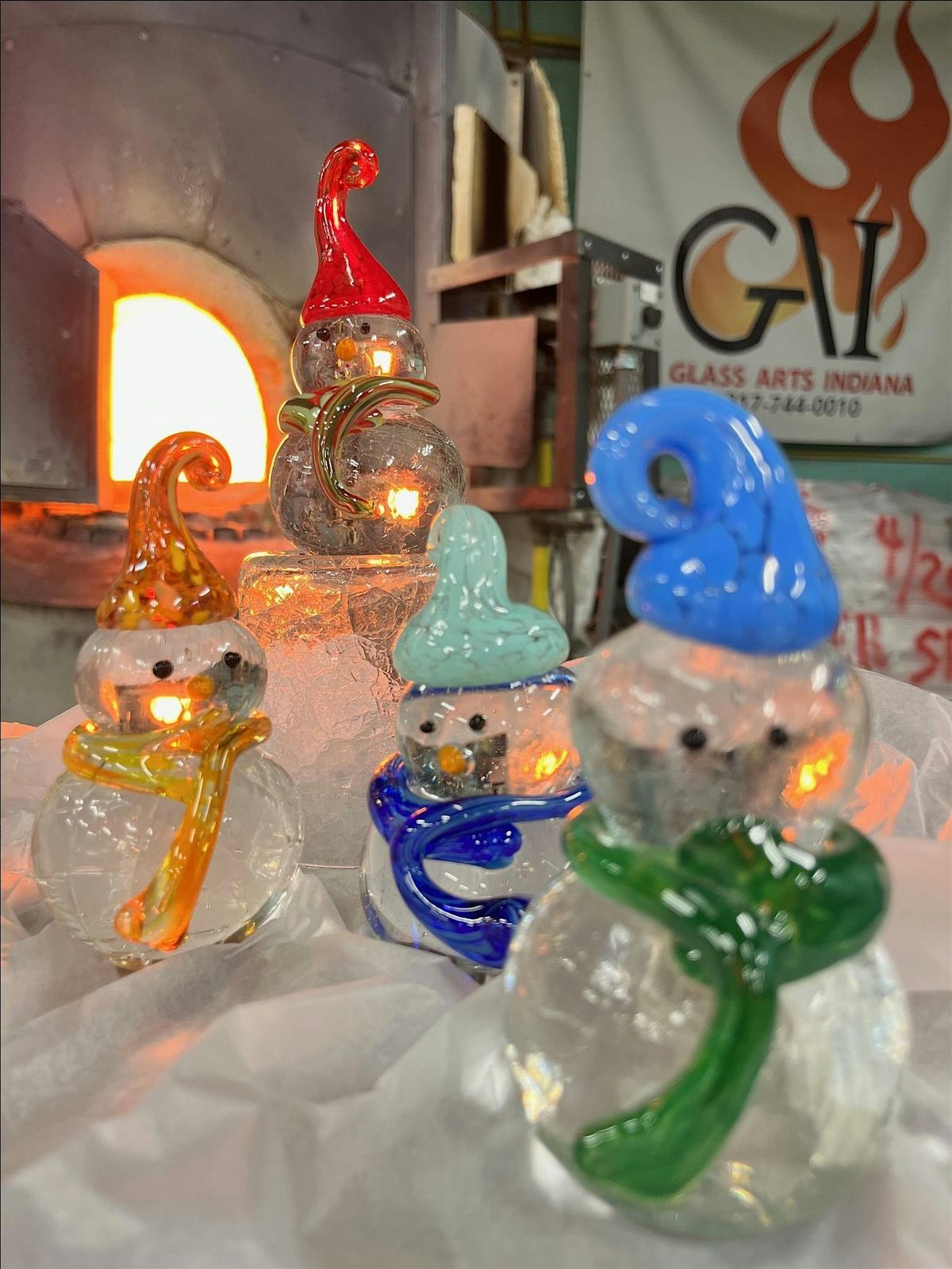 Cool and Icy Snowpeople in 2025..made at GAI out of Hot Glass!, 13 December | Event in Indianapolis | AllEvents