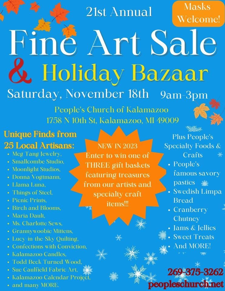 Fine Art Sale and Holiday Bazaar, People's Church, Kalamazoo, 18