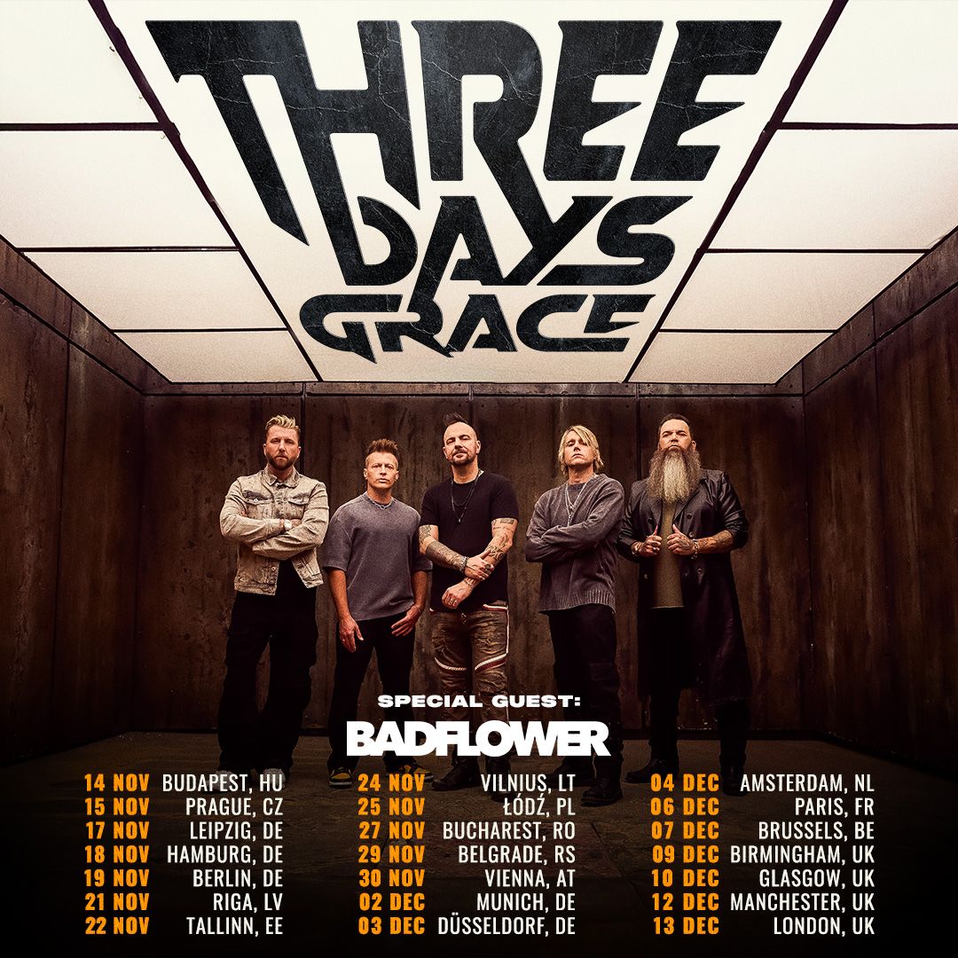 Three Days Grace at O2 Apollo Manchester, 12 December | Event in Manchester | AllEvents
