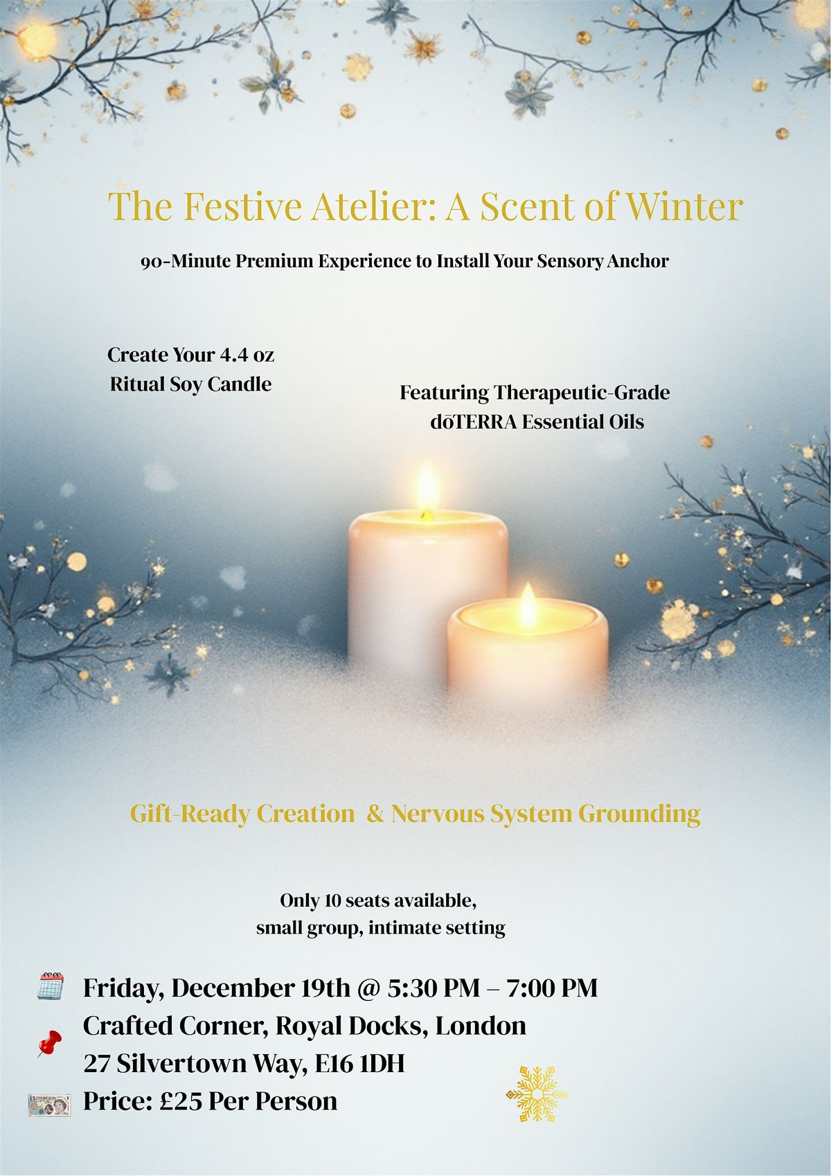 Festive Soy Candle Making Workshop: A Scent of Winter, 19 December | Event in London | AllEvents
