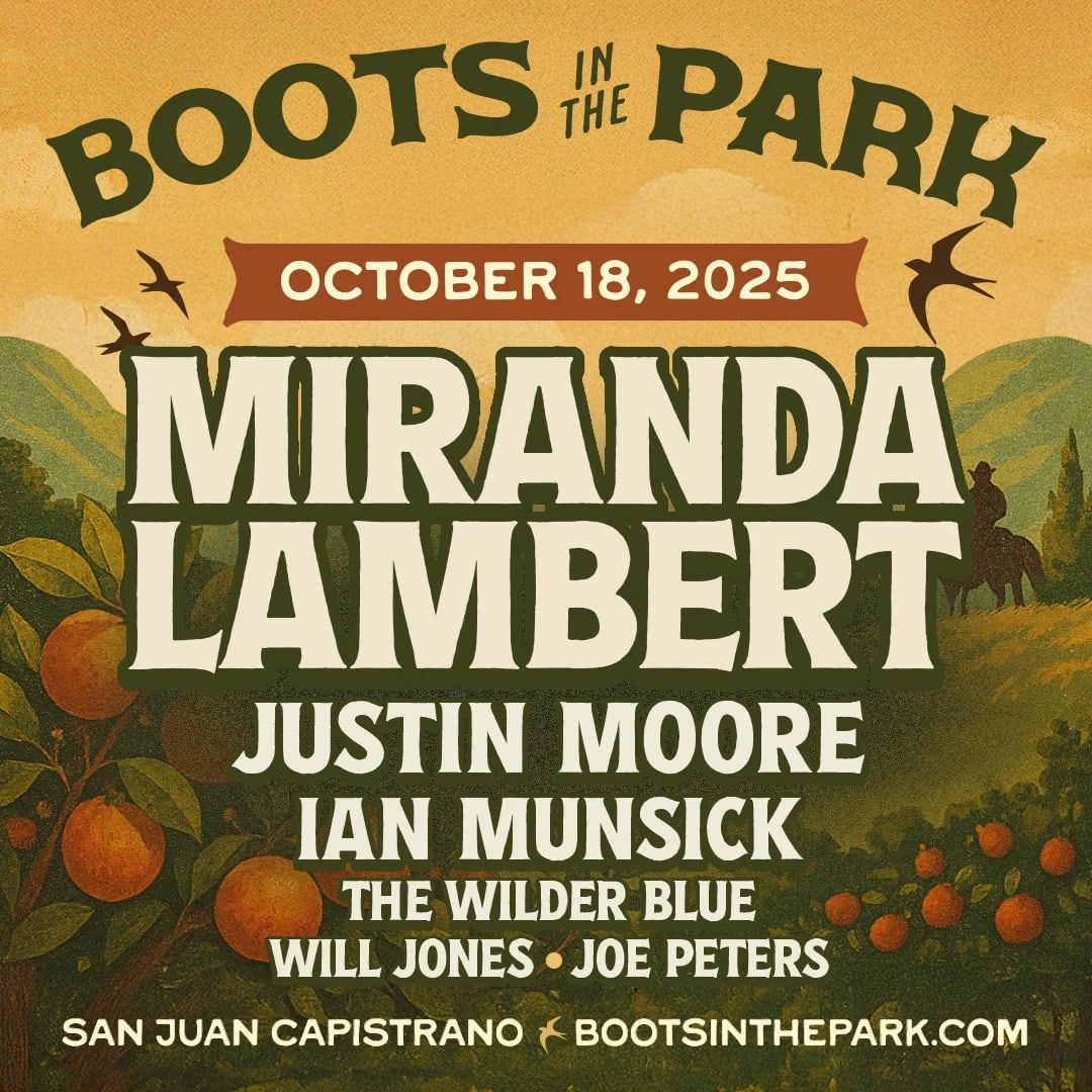 Boots In The Park - Miranda Lambert at Rancho Mission Viejo Riding Park, 18 October | Event in San Juan Capistrano