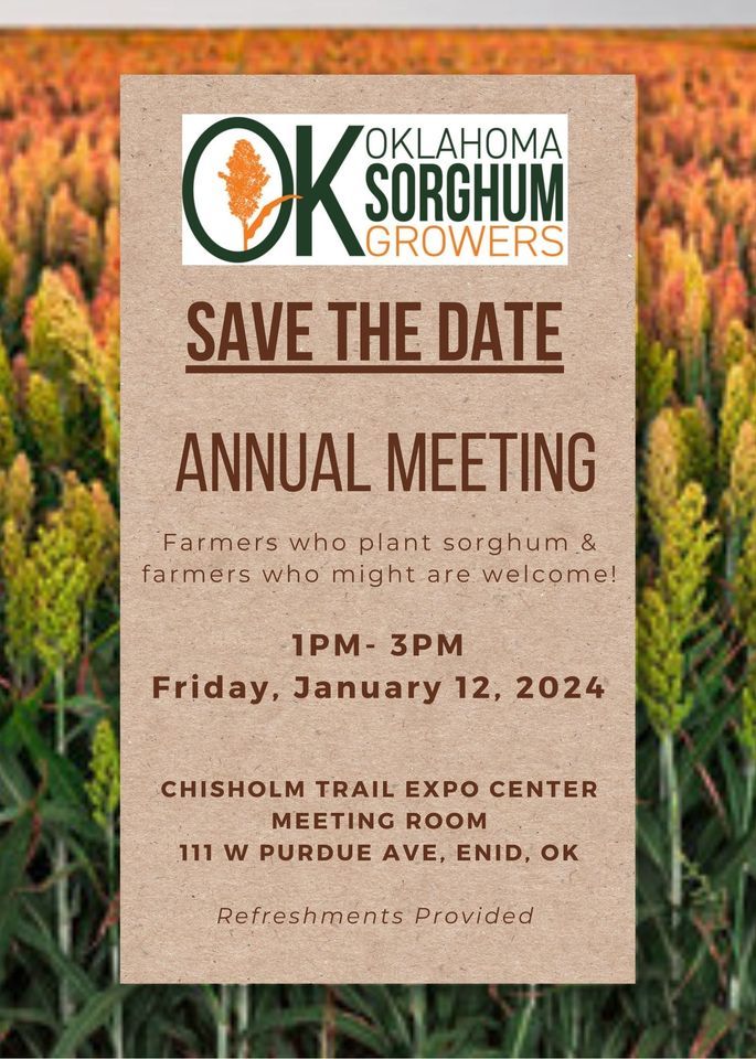 OK Annual Meeting, Chisholm Trail Expo Center, Enid, January 12