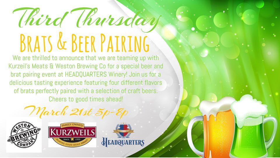 Brats & Beer Pairing Headquarters, 100 West Pearl, Harrisonville, MO, United States, Missouri