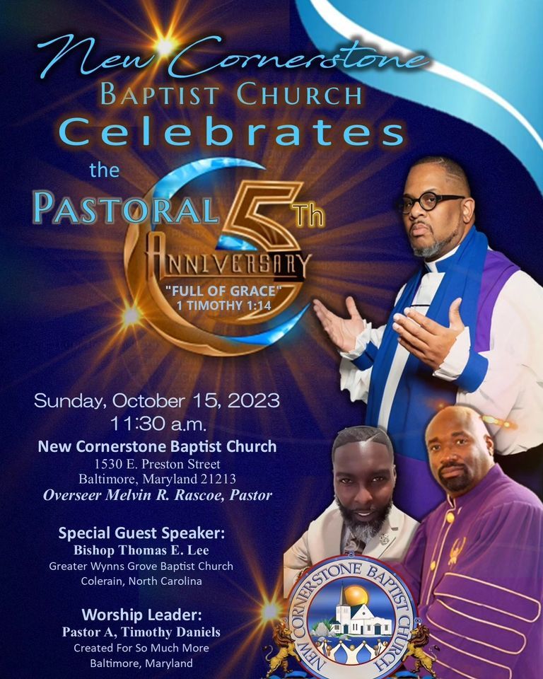 Pastor Rascoe 5th Pastoral Anniversary *Save the date*, New Cornerstone ...