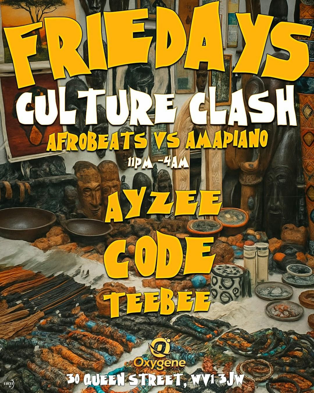 FRIEDAYS AT OXYGENE ‘CULTURE CLASH’, 25 July | Event in Wolverhampton | AllEvents
