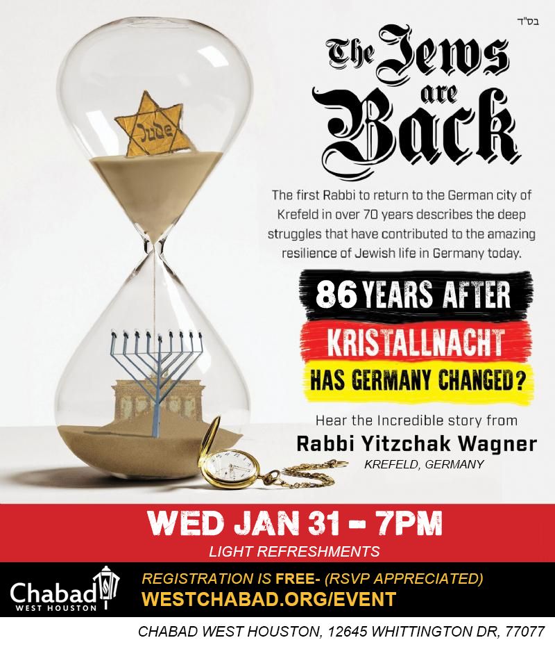 86 Years after Kristallnacht Has Germany changed?, Chabad West
