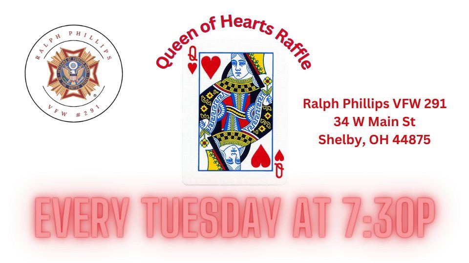 Queen of Hearts Raffle Drawing, VFW Post 291, Shelby, January 2 2024