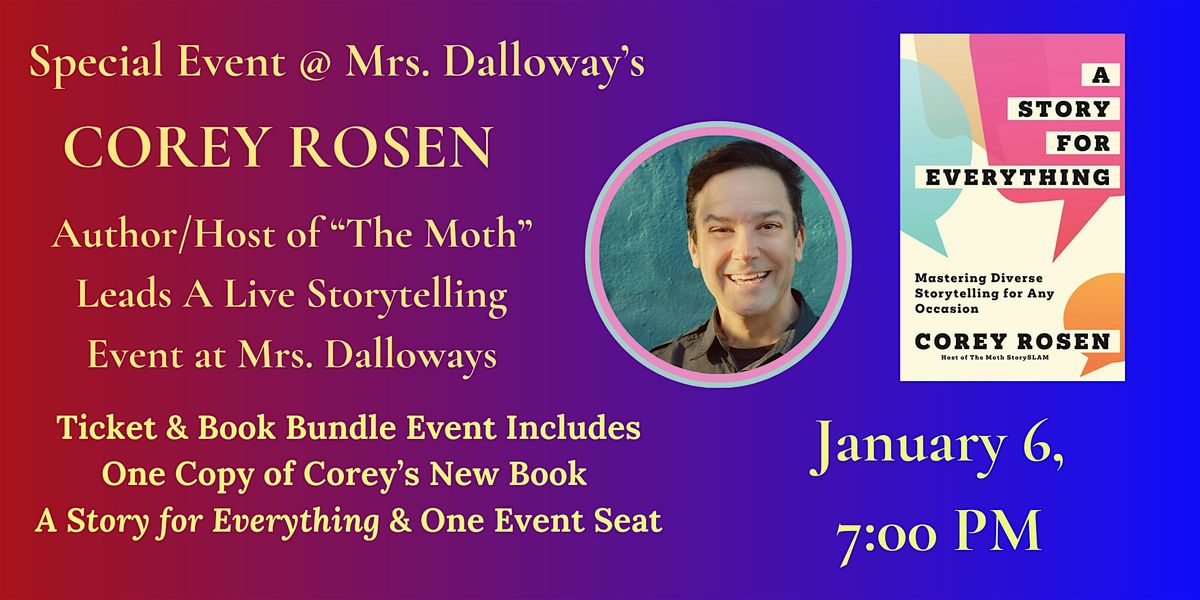 Corey Rosen Leads An Evening Of Live Storytelling & Interactive Inspiration, 6 January | Event in Berkeley
