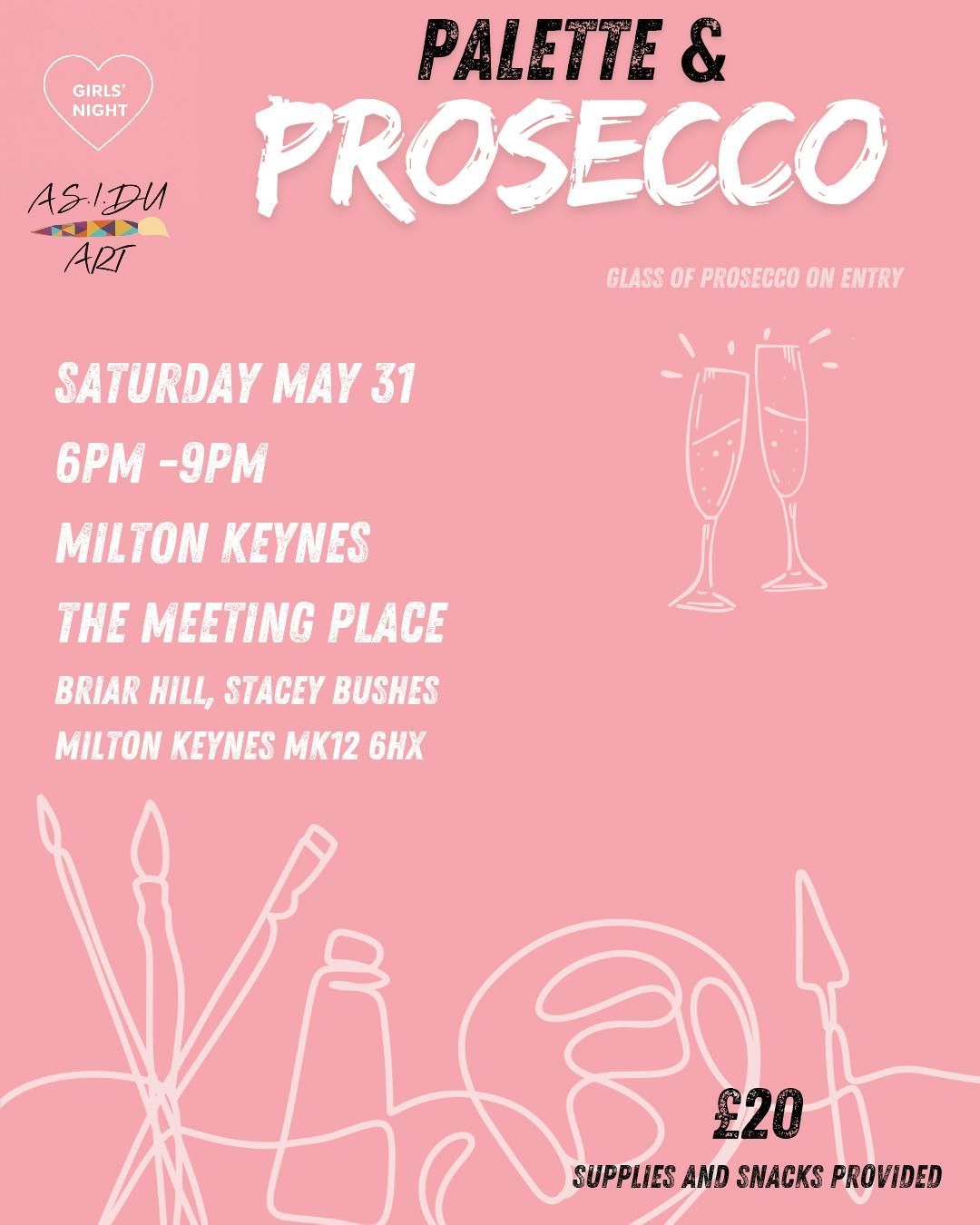 Palette and Prosecco , 31 May | Event in Wolverton | AllEvents