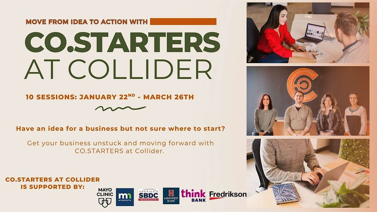 CO.STARTERS at Collider, 22 January | Event in Rochester | AllEvents