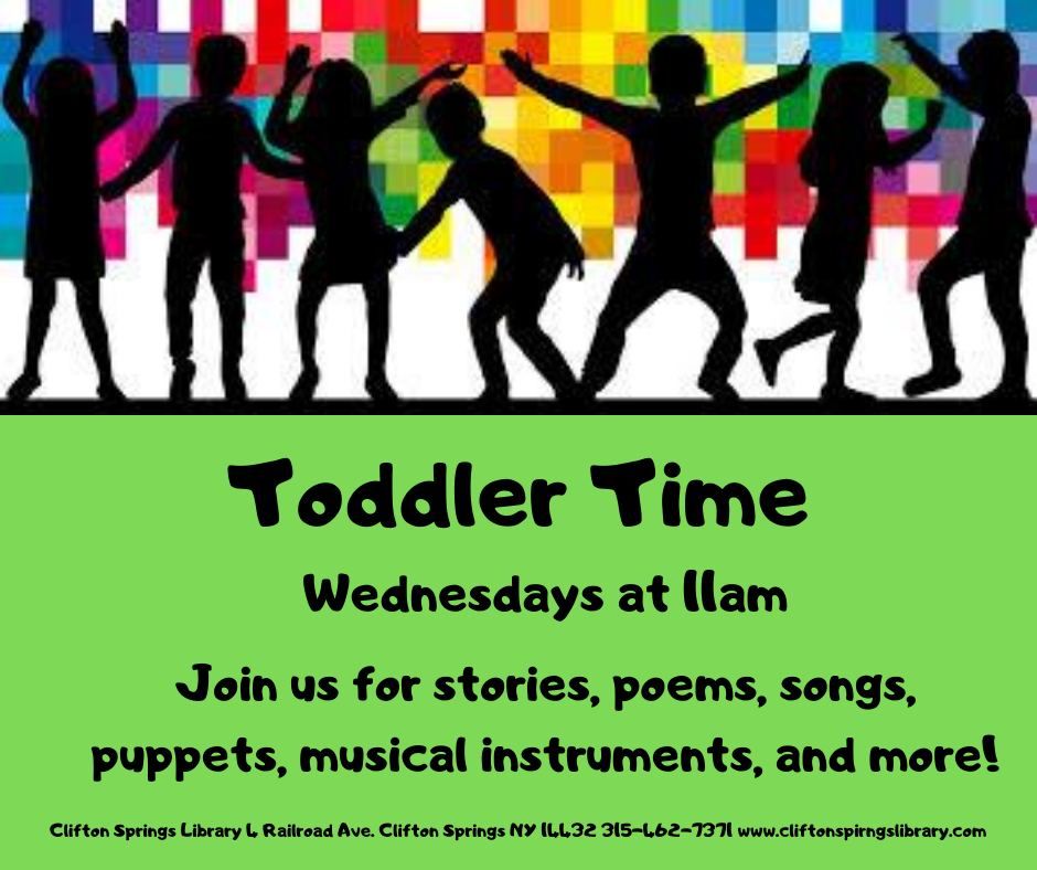 Toddler Time, Clifton Springs Library, January 10 2024 AllEvents.in