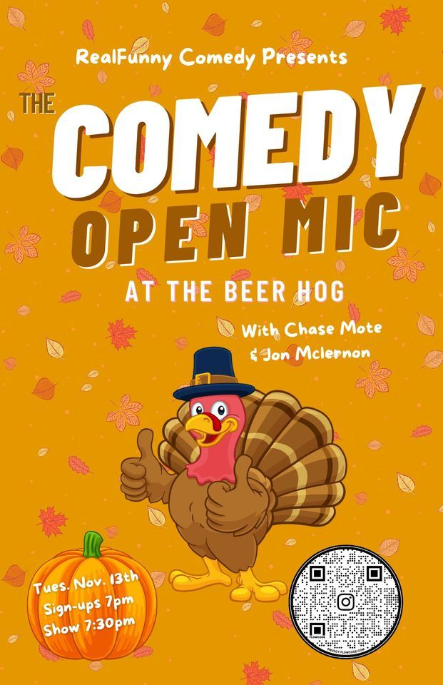 Comedy Open Mic at The Beer Hog , The Beer Hog, Pelham, 14 November