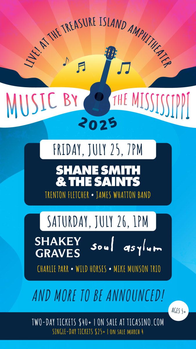 Music by the Mississippi: Shakey Graves  Soul Asylum  & Charlie Parr - 2 Day Pass, 24 July | Event in Welch