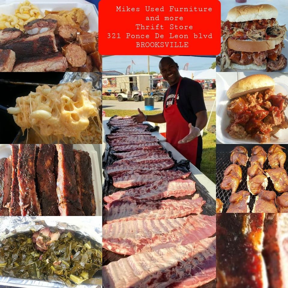 Blood Moblie BBQ at the THRIFT STORE Brooksville, Mike's Used