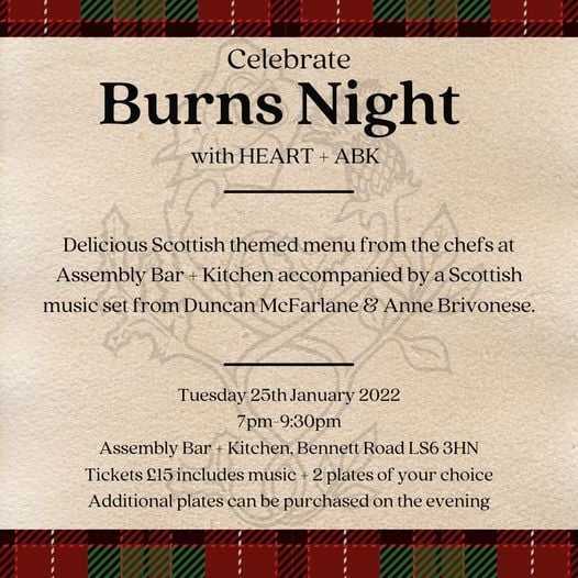 Burns Night with HEART + ABK