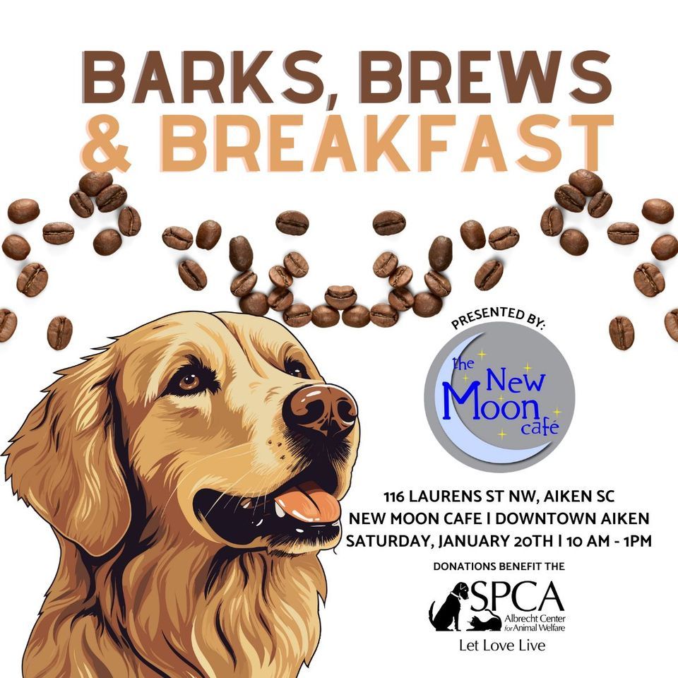 Barks, Brews, & Breakfast, New Moon Cafe, Aiken, 20 January 2024