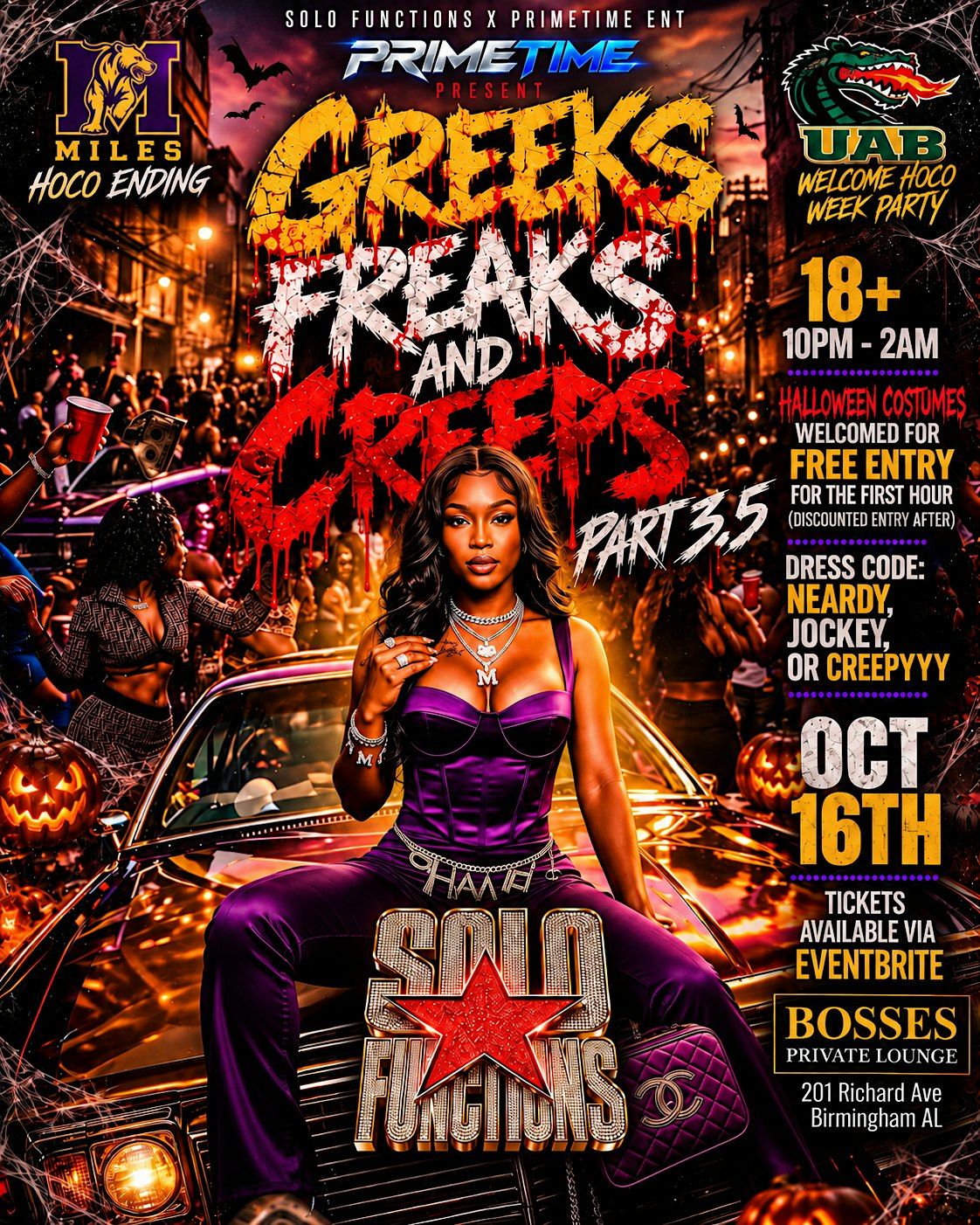 Greeks freaks and Creeps, 201 Richard Arrington Jr Blvd S, Birmingham ...