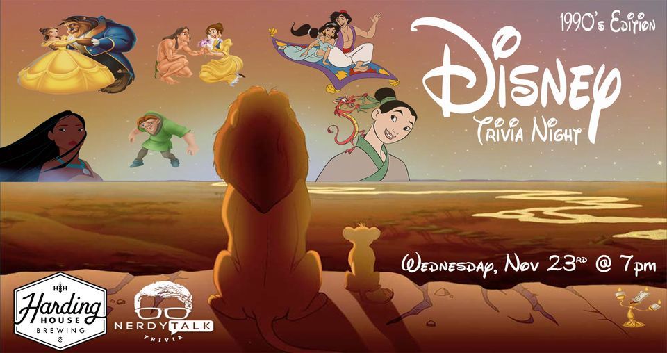90s Disney Movies Trivia Night In Nashville Harding House Brewing Co 