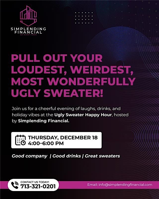 Simplending Financial: Ugly Sweater Holiday Happy Hour, 18 December | Event in Houston | AllEvents