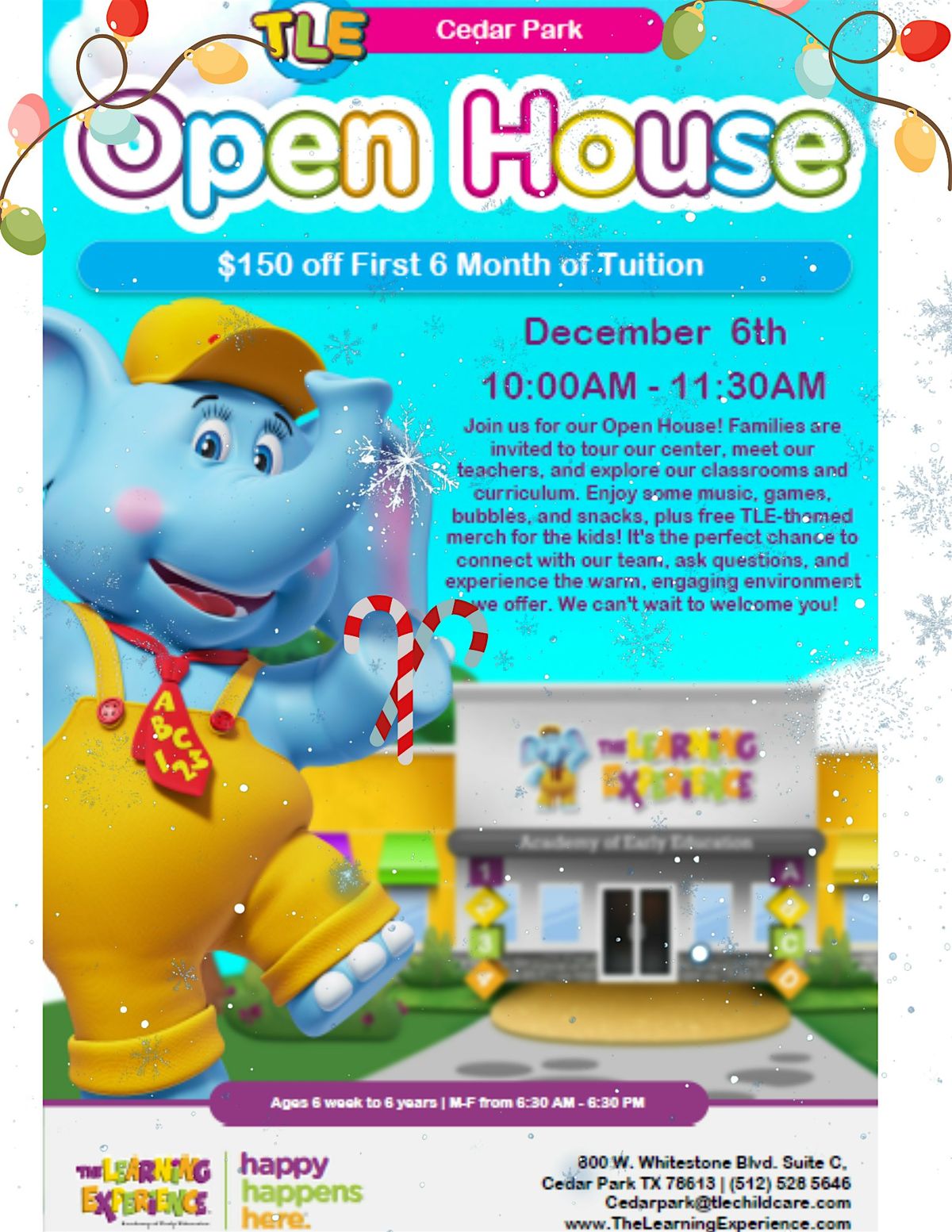 Winter Open House, 6 December | Event in Cedar Park | AllEvents