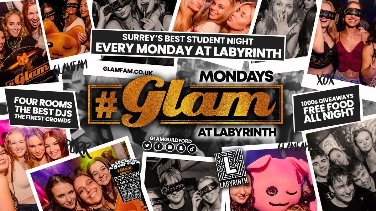 Glam at Labyrinth | Surrey's Biggest Monday Night! 🤩, 1 September | Event in Guildford | AllEvents