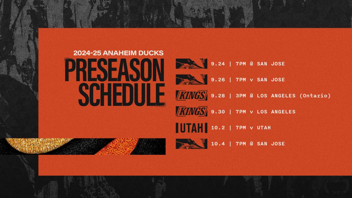 NHL Preseason: San Jose Sharks vs. Anaheim Ducks, 30 September | Event in San Jose | AllEvents