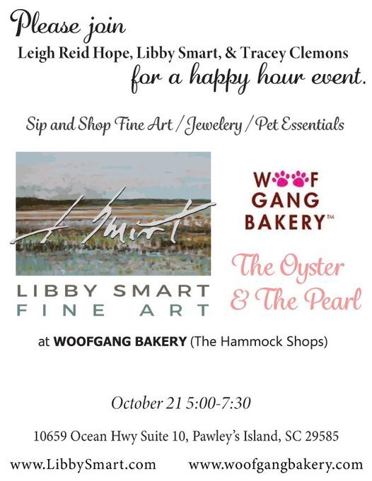 Sip and Shop! Fine Art / Jewlery / Pet Essentials, Woof Gang Bakery
