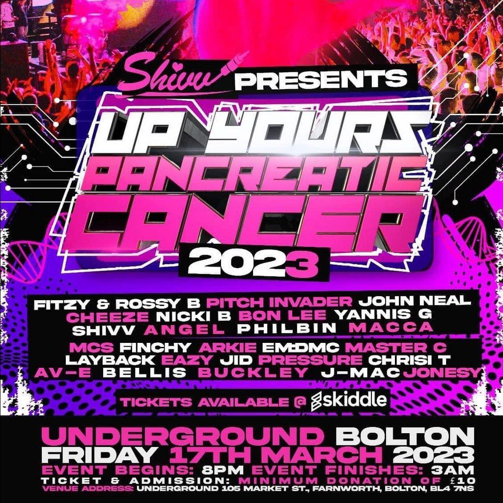 Shivv Presents Up Yours Pancreatic Cancer The Big Bounce Rave