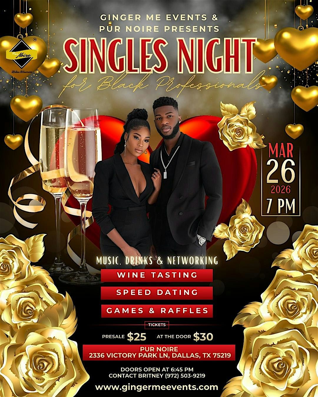 Black Professionals Singles Night at Pur Noire Winery