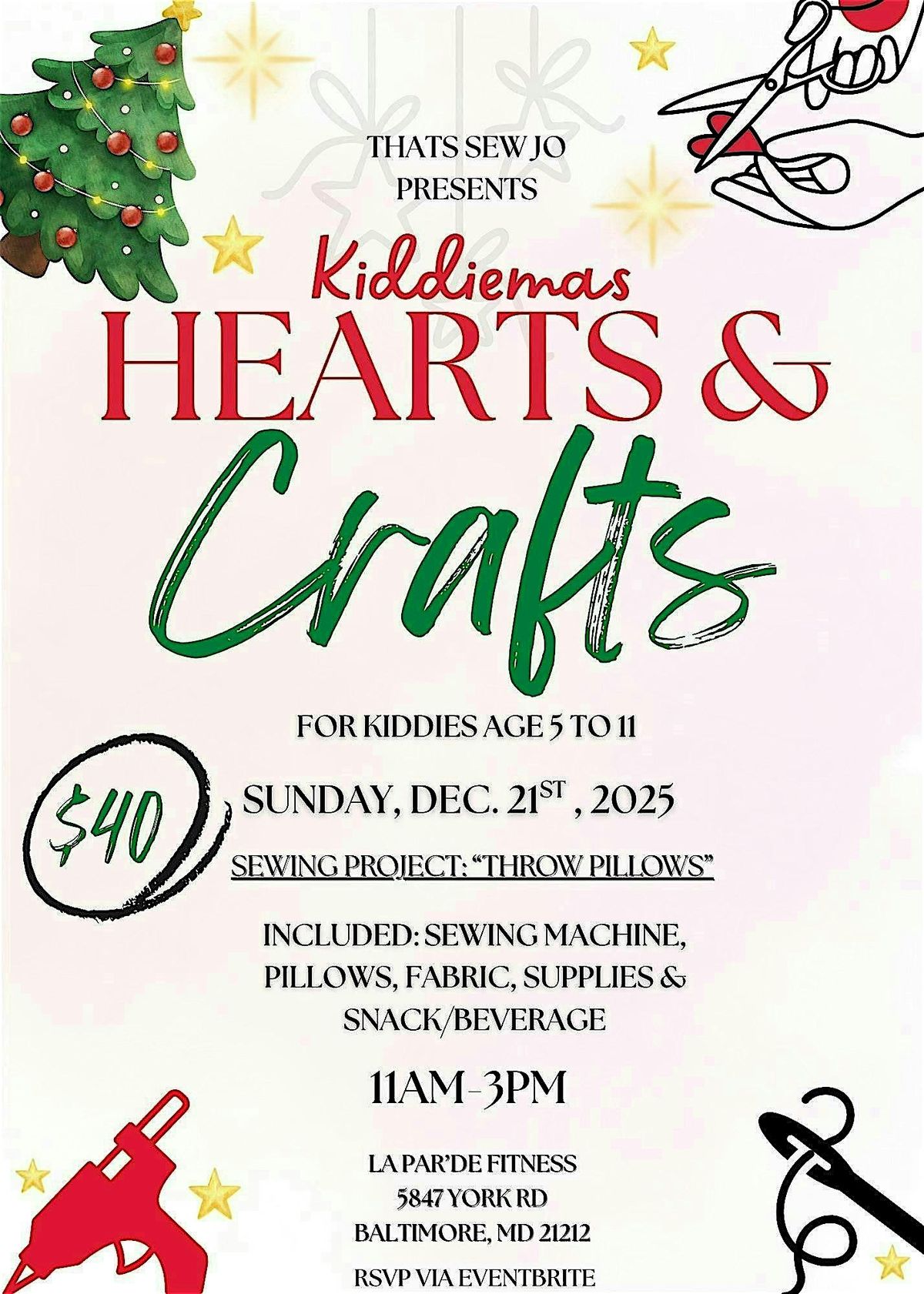 Kiddiemas: Hearts & Crafts(Drop-off), 21 December | Event in Baltimore | AllEvents