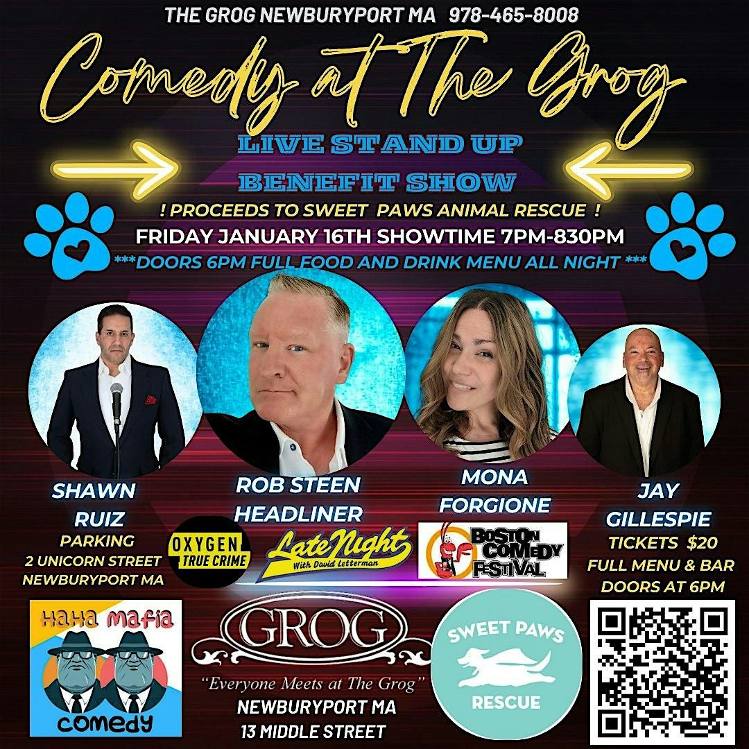 COMEDY AT THE GROG , To benefit SWEET PAWS ANIMAL RESCUE, 16 January | Event in Newburyport | AllEvents